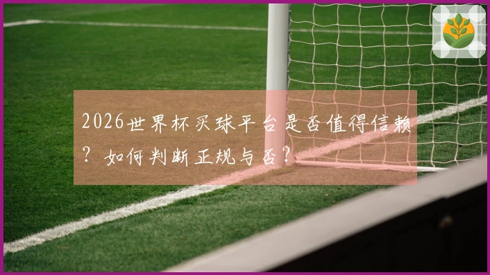 2026世界杯买球平台是否值得信赖？如何判断正规与否？